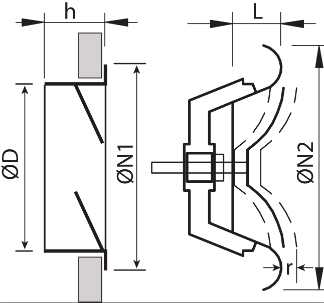 Ventilatieventiel van staal met verstelbare kern en montagebus toevoer - 125 mm - 150 m³/h - PDVS125RAL9016